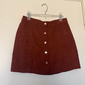 Forever 21 snap front skirt (rust color)